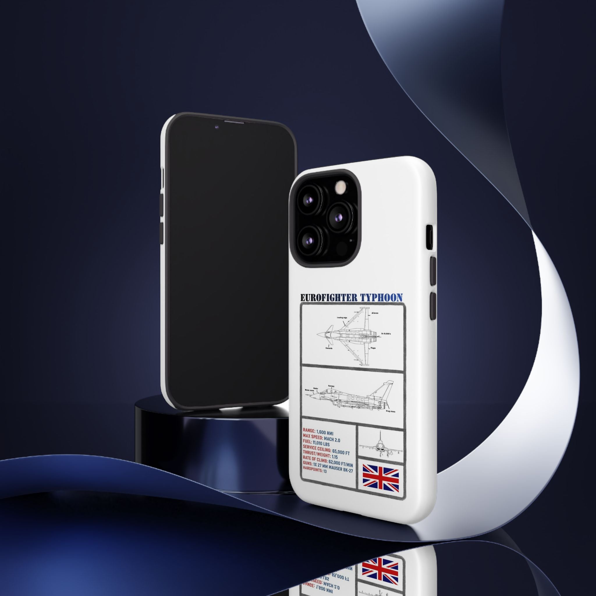 Eurofighter typhoon Schematic edition phone case (RAF Colour-Way)