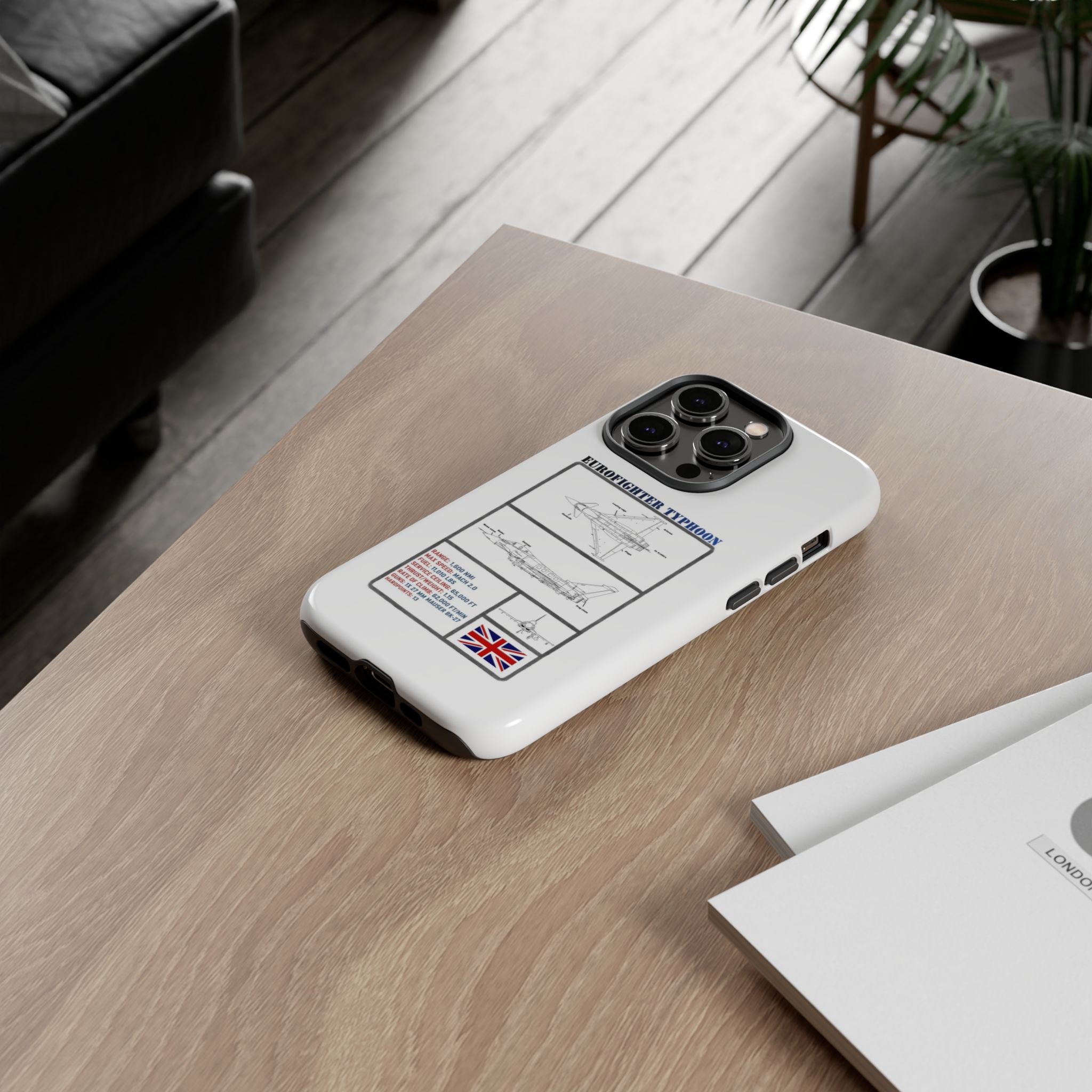 Eurofighter typhoon Schematic edition phone case (RAF Colour-Way)
