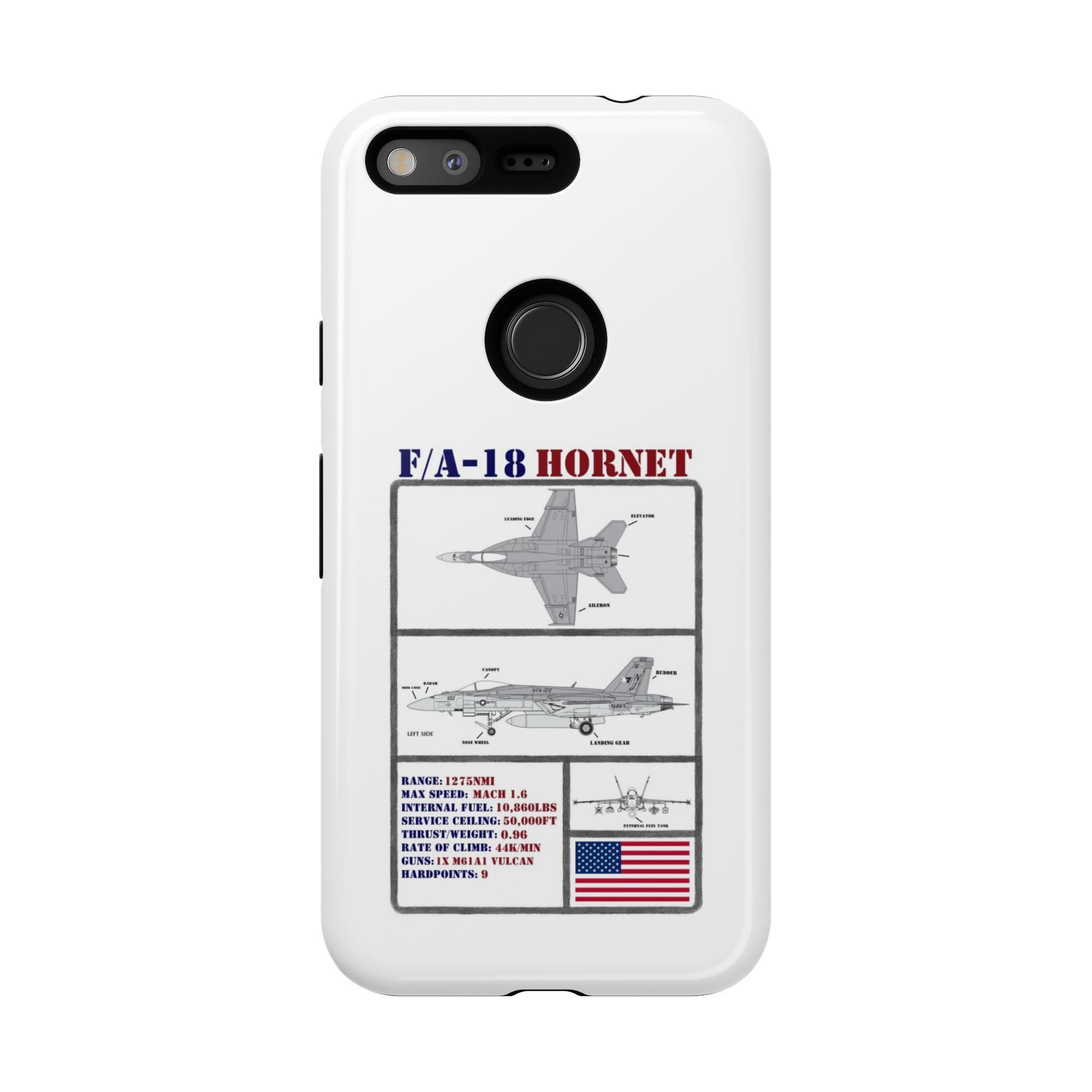 F/A-18 Hornet Schematic edition phone case (USAF Colour-Way)