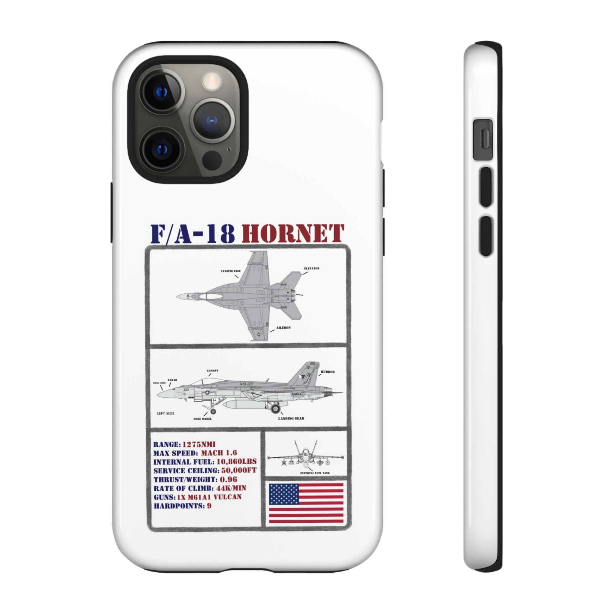 F/A-18 Hornet Schematic edition phone case (USAF Colour-Way)