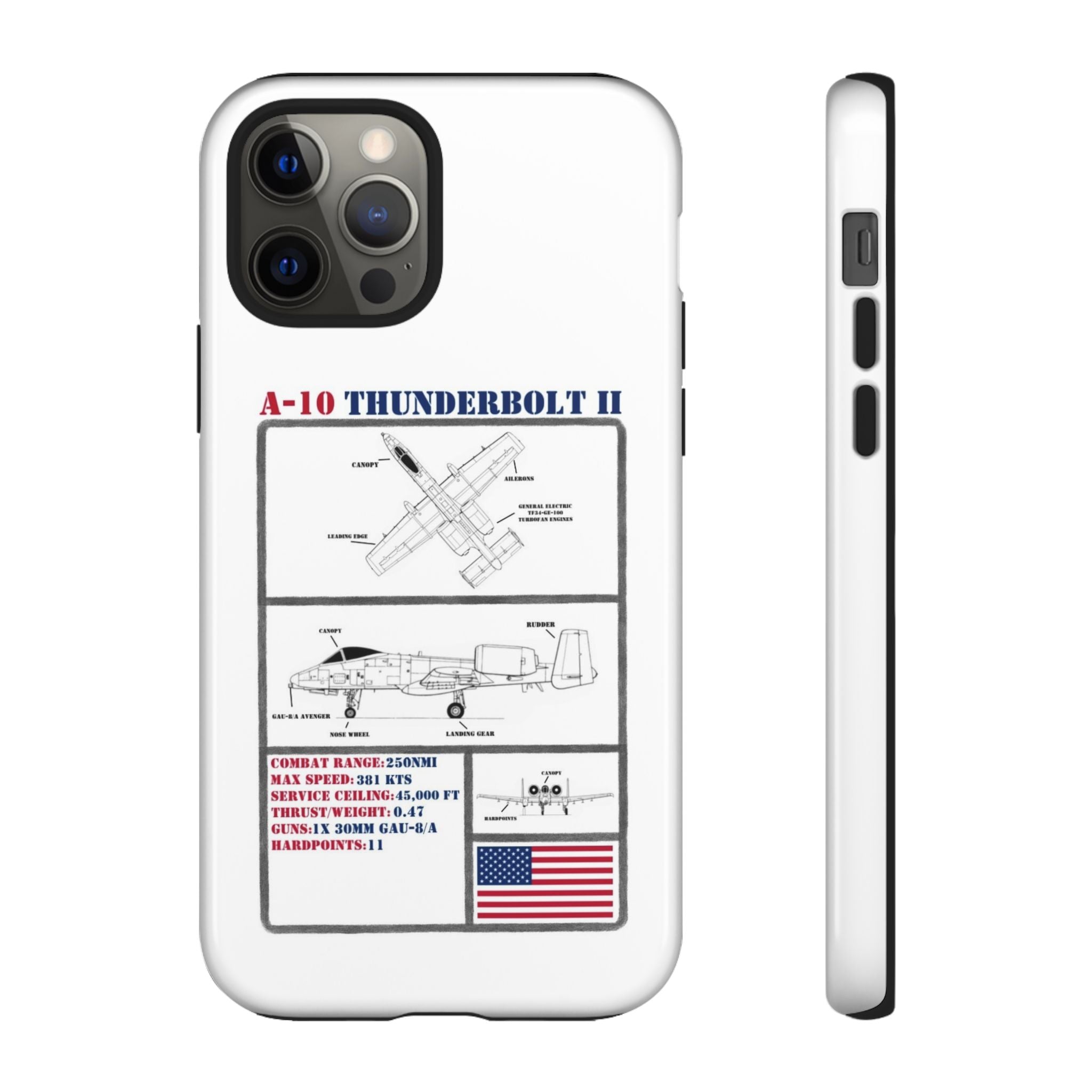 A-10 Thunderbolt Schematic edition phone case (USAF Colour-Way)