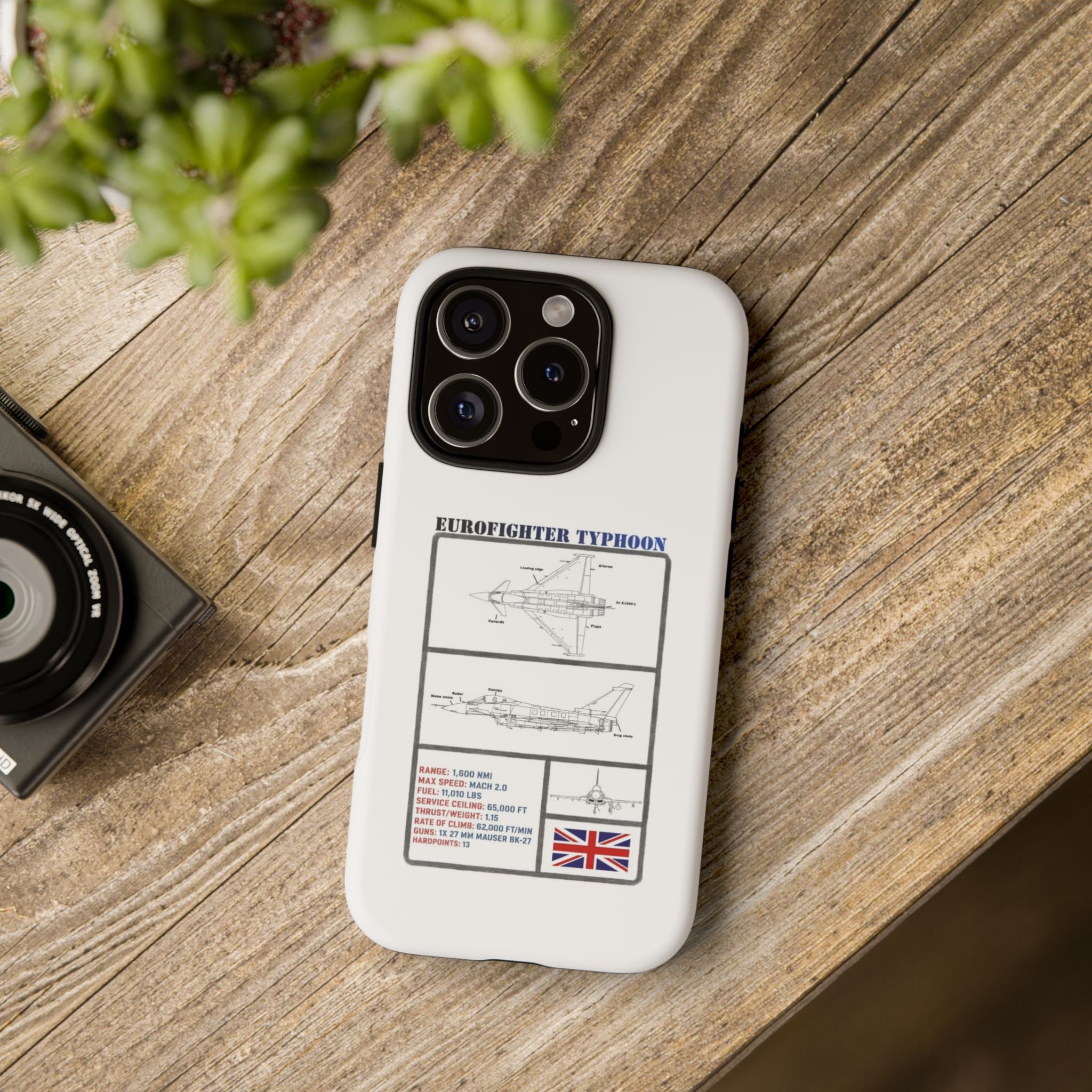 Eurofighter typhoon Schematic edition phone case (RAF Colour-Way)