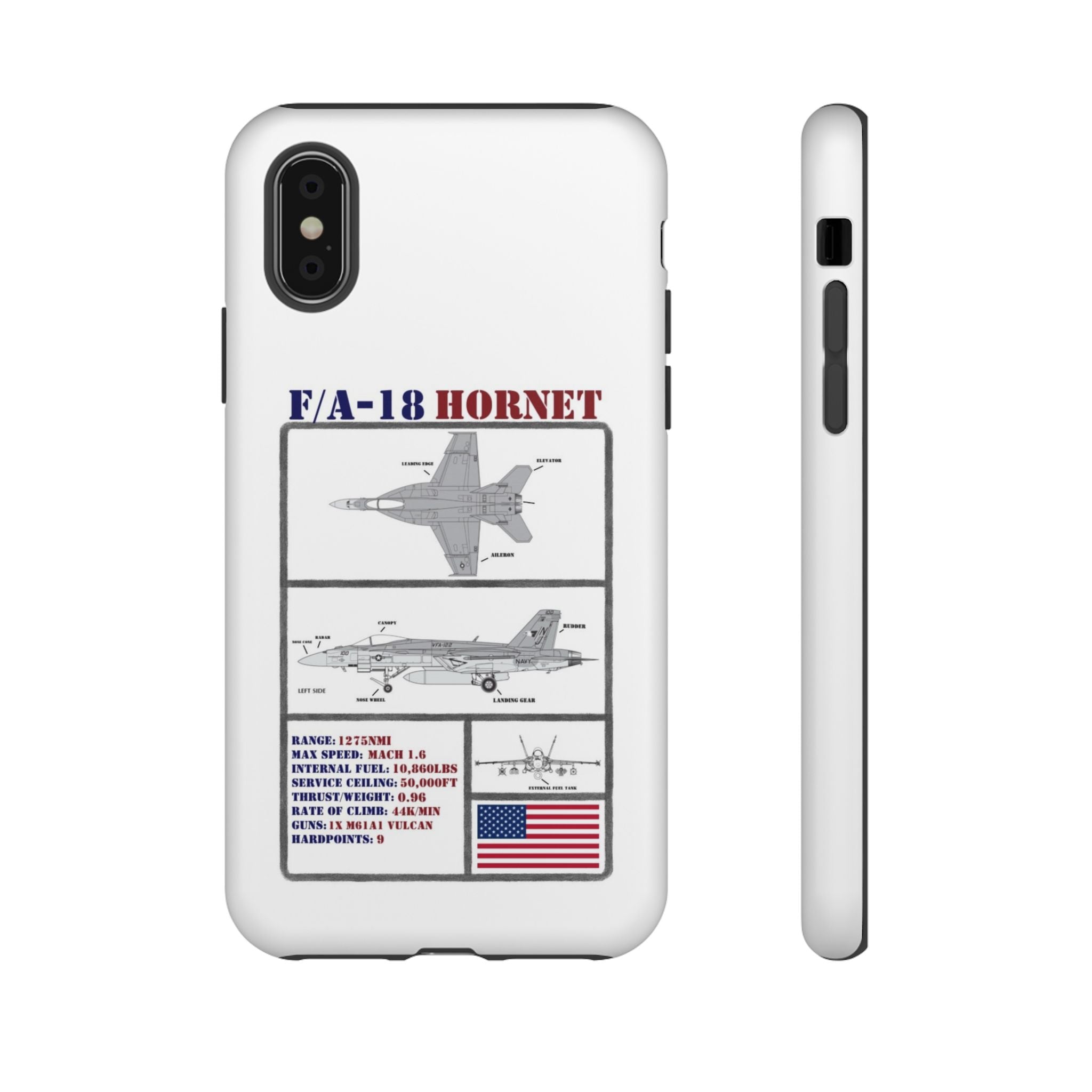 F/A-18 Hornet Schematic edition phone case (USAF Colour-Way)