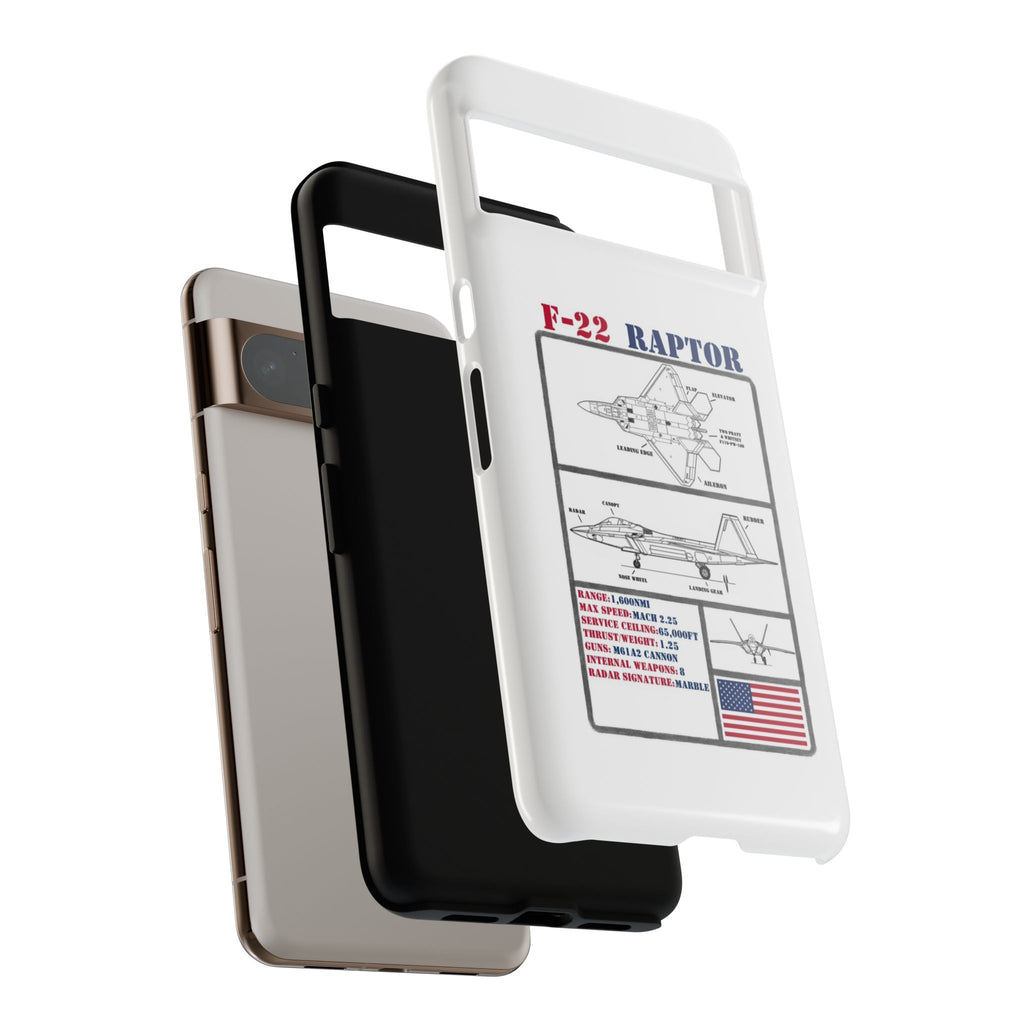 F-22 Raptor Schematic edition phone case (USAF Colour-Way)