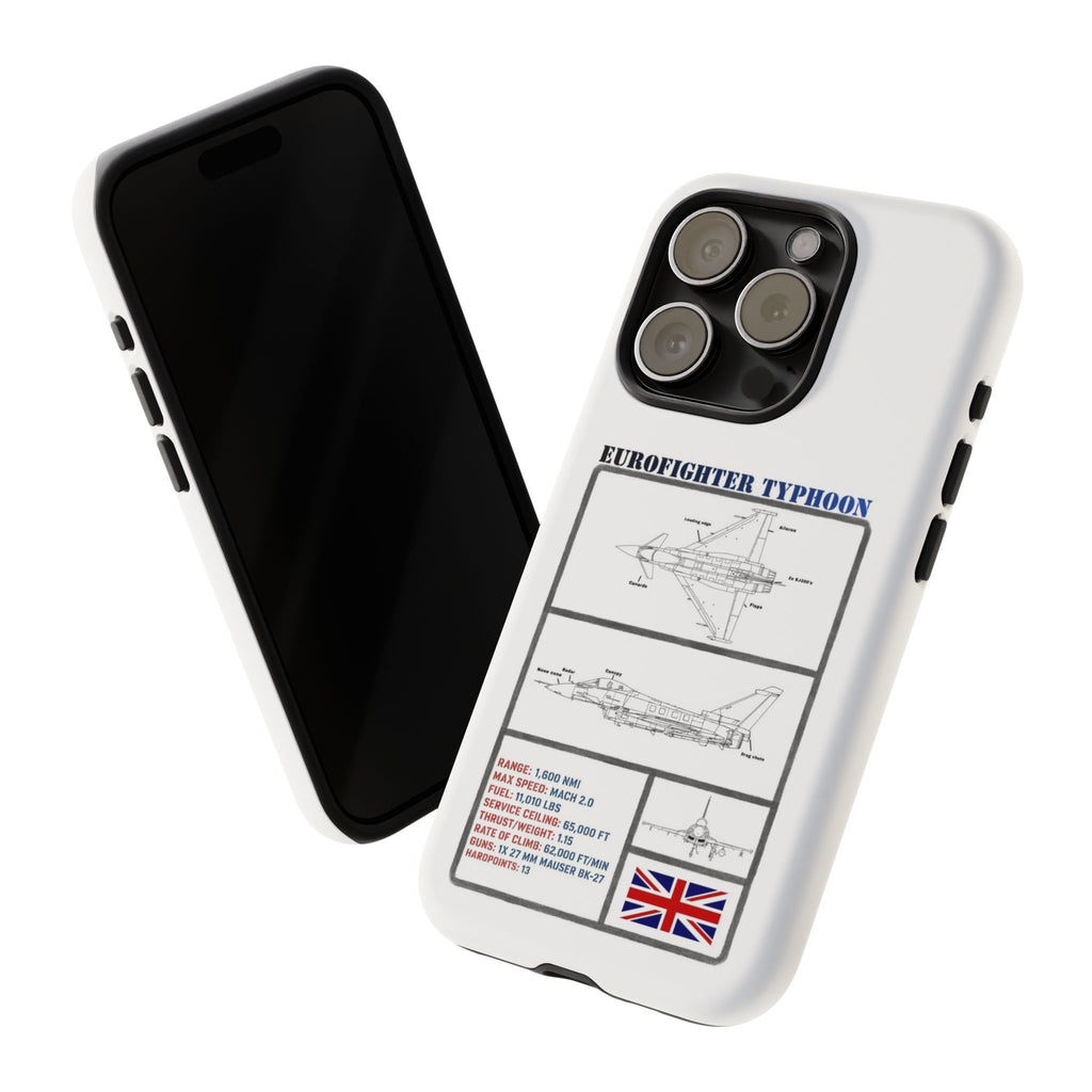 Eurofighter typhoon Schematic edition phone case (RAF Colour-Way)
