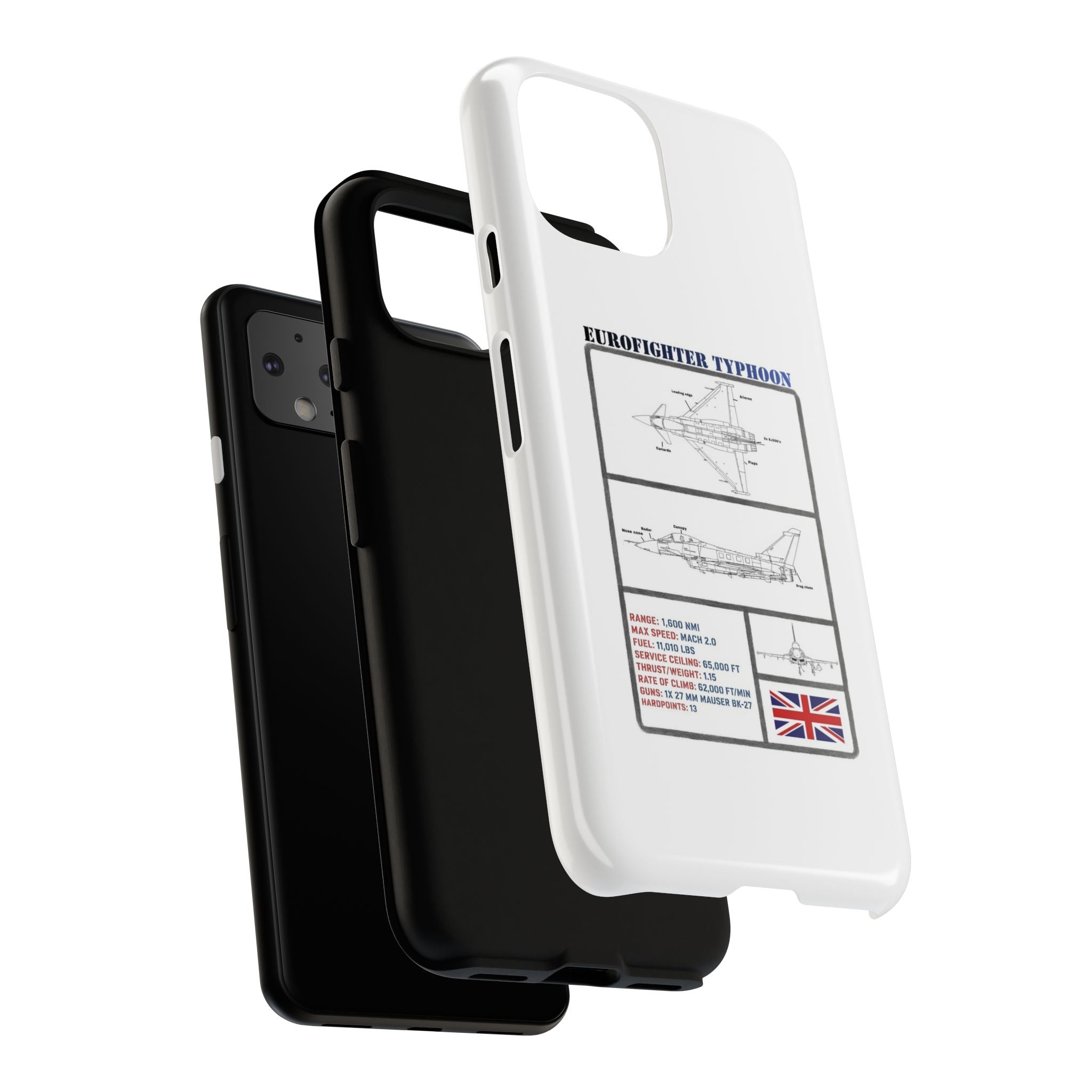 Eurofighter typhoon Schematic edition phone case (RAF Colour-Way)
