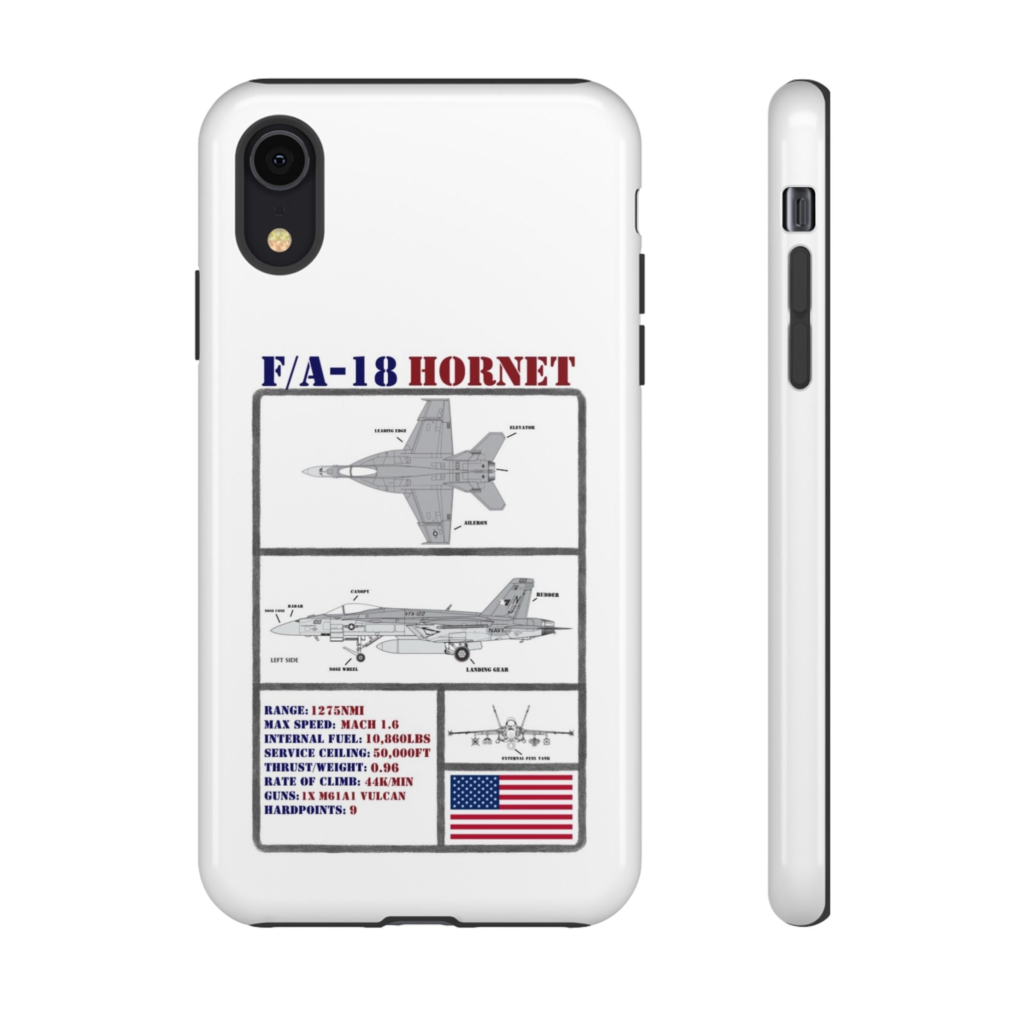 F/A-18 Hornet Schematic edition phone case (USAF Colour-Way)