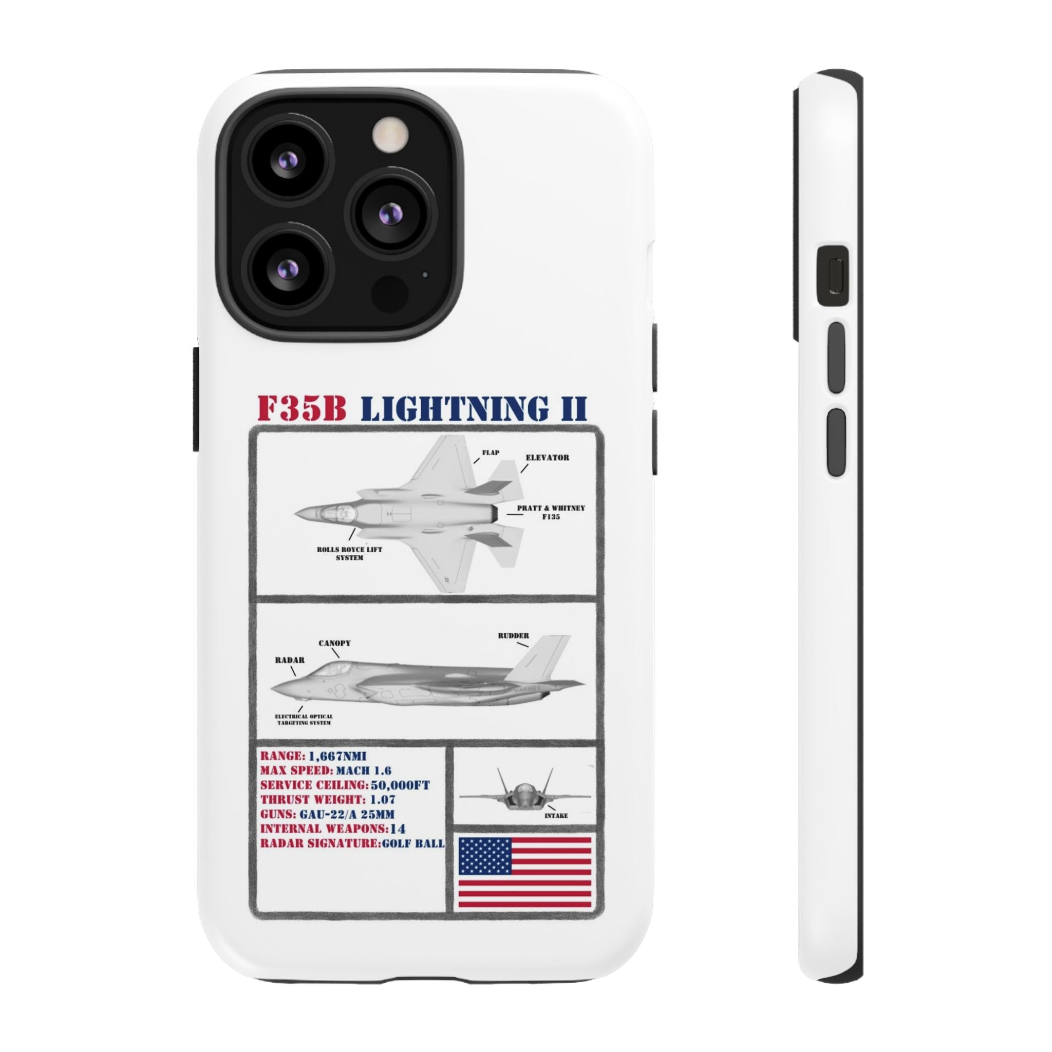 F-35 Lightning II Schematic edition phone case (USAF Colour-Way)