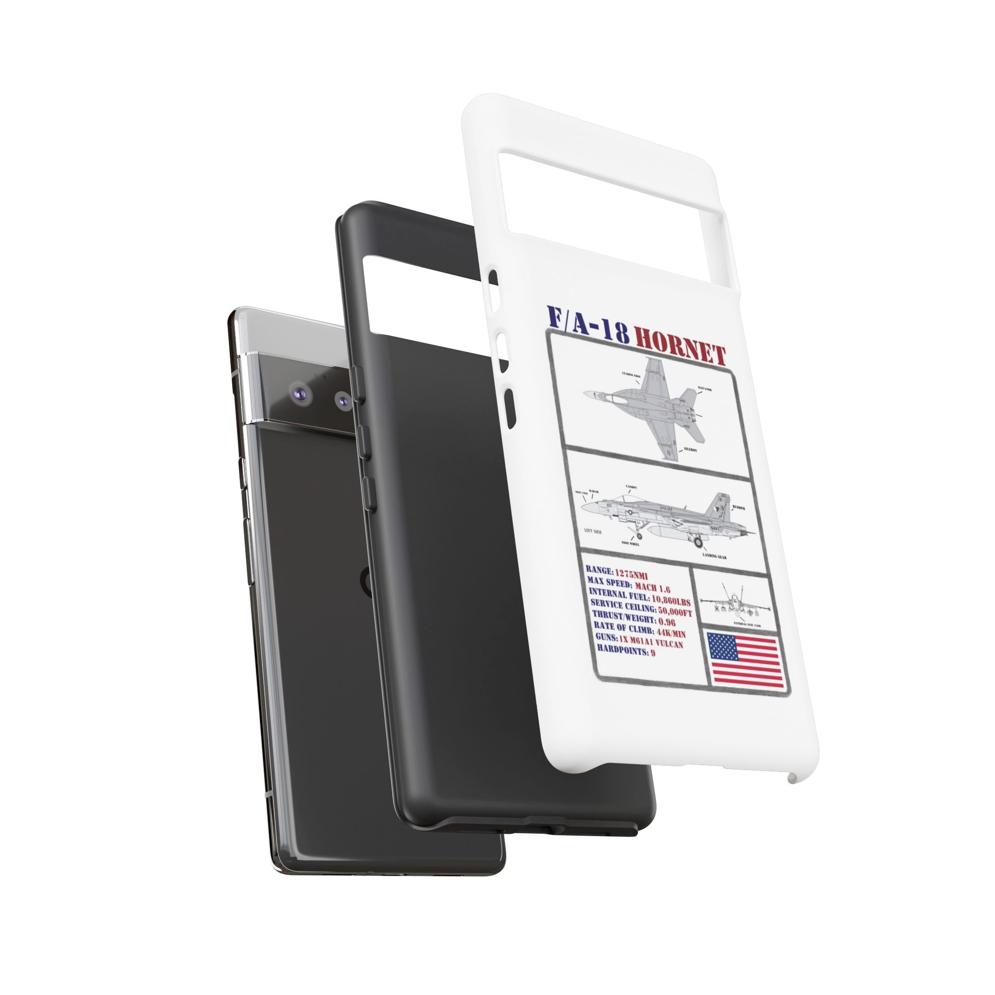 F/A-18 Hornet Schematic edition phone case (USAF Colour-Way)