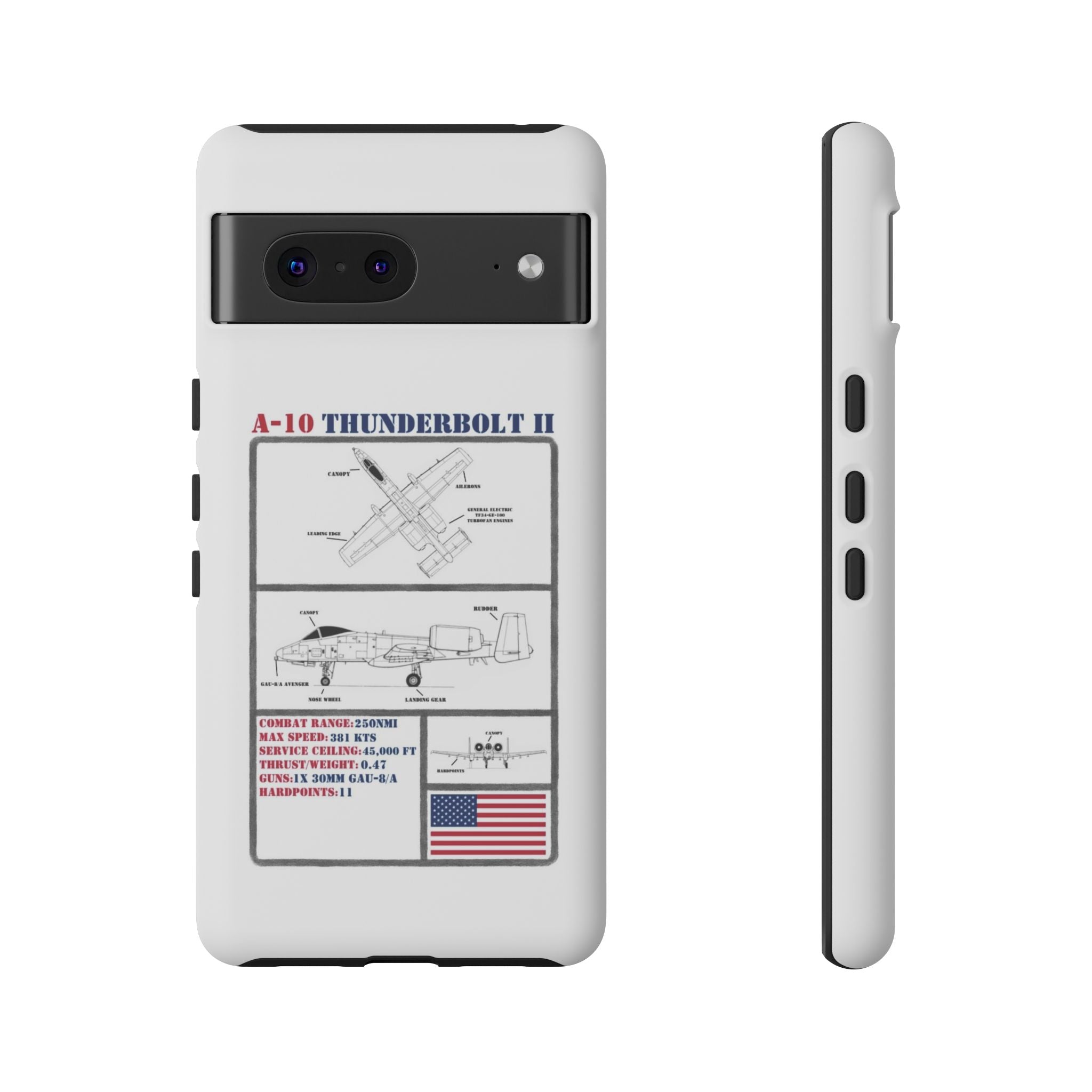 A-10 Thunderbolt Schematic edition phone case (USAF Colour-Way)