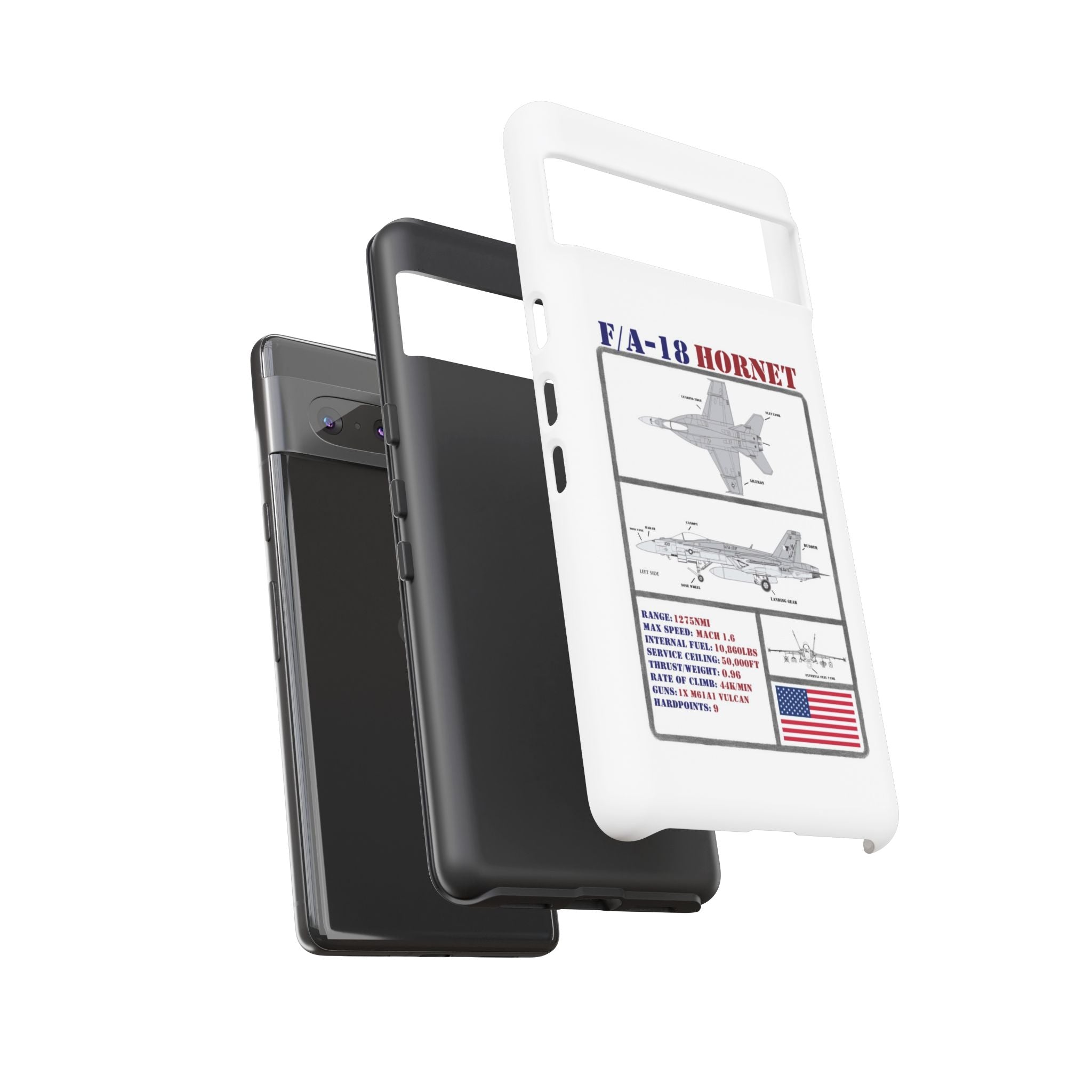 F/A-18 Hornet Schematic edition phone case (USAF Colour-Way)