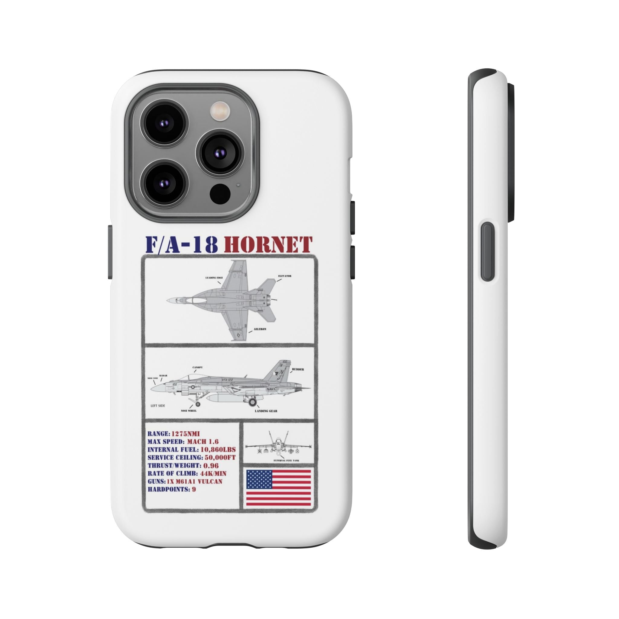 F/A-18 Hornet Schematic edition phone case (USAF Colour-Way)
