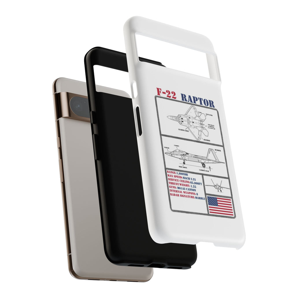 F-22 Raptor Schematic edition phone case (USAF Colour-Way)