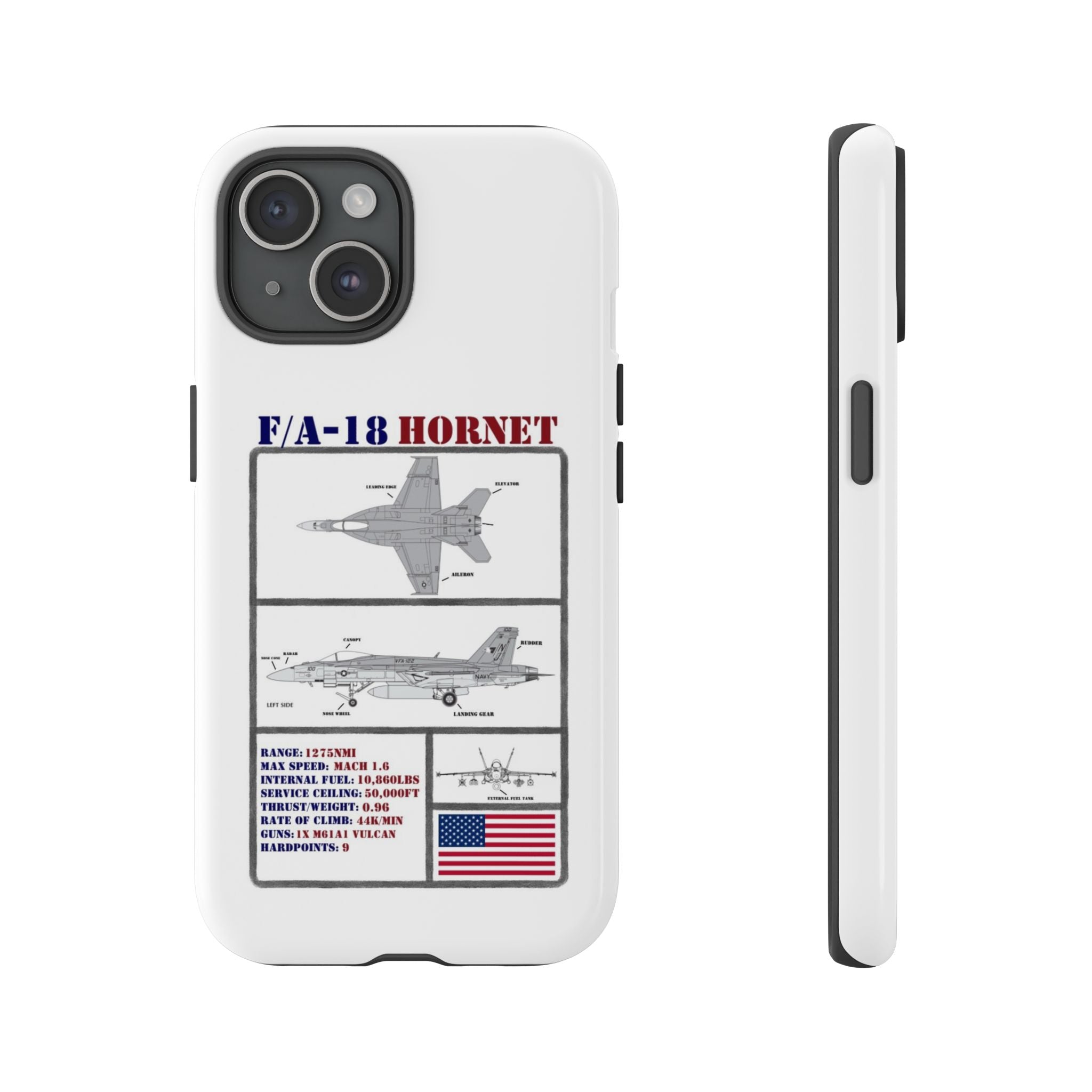 F/A-18 Hornet Schematic edition phone case (USAF Colour-Way)