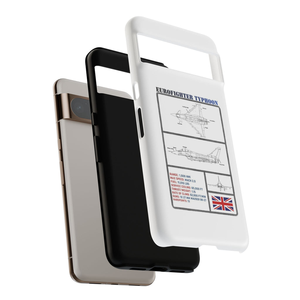 Eurofighter typhoon Schematic edition phone case (RAF Colour-Way)
