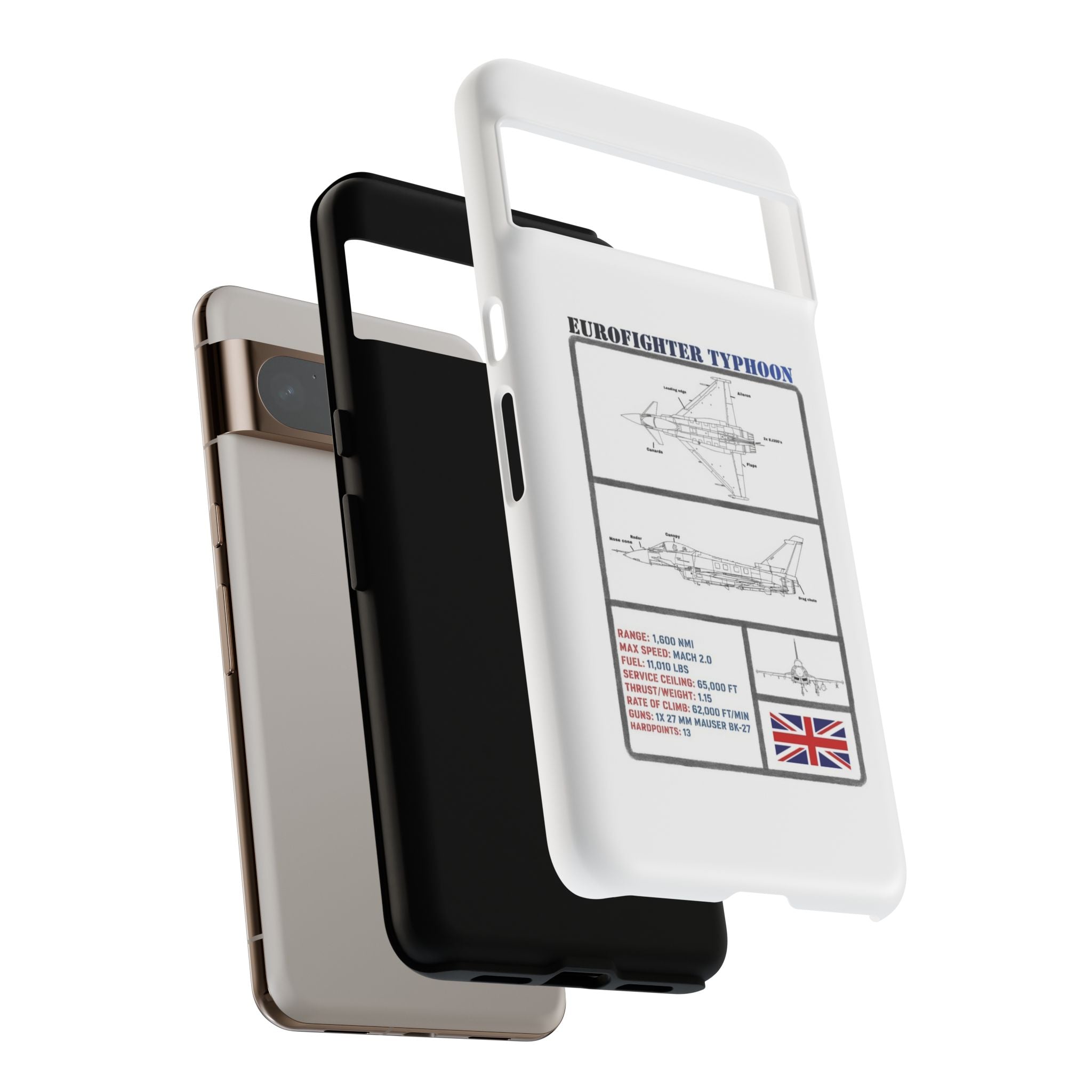 Eurofighter typhoon Schematic edition phone case (RAF Colour-Way)