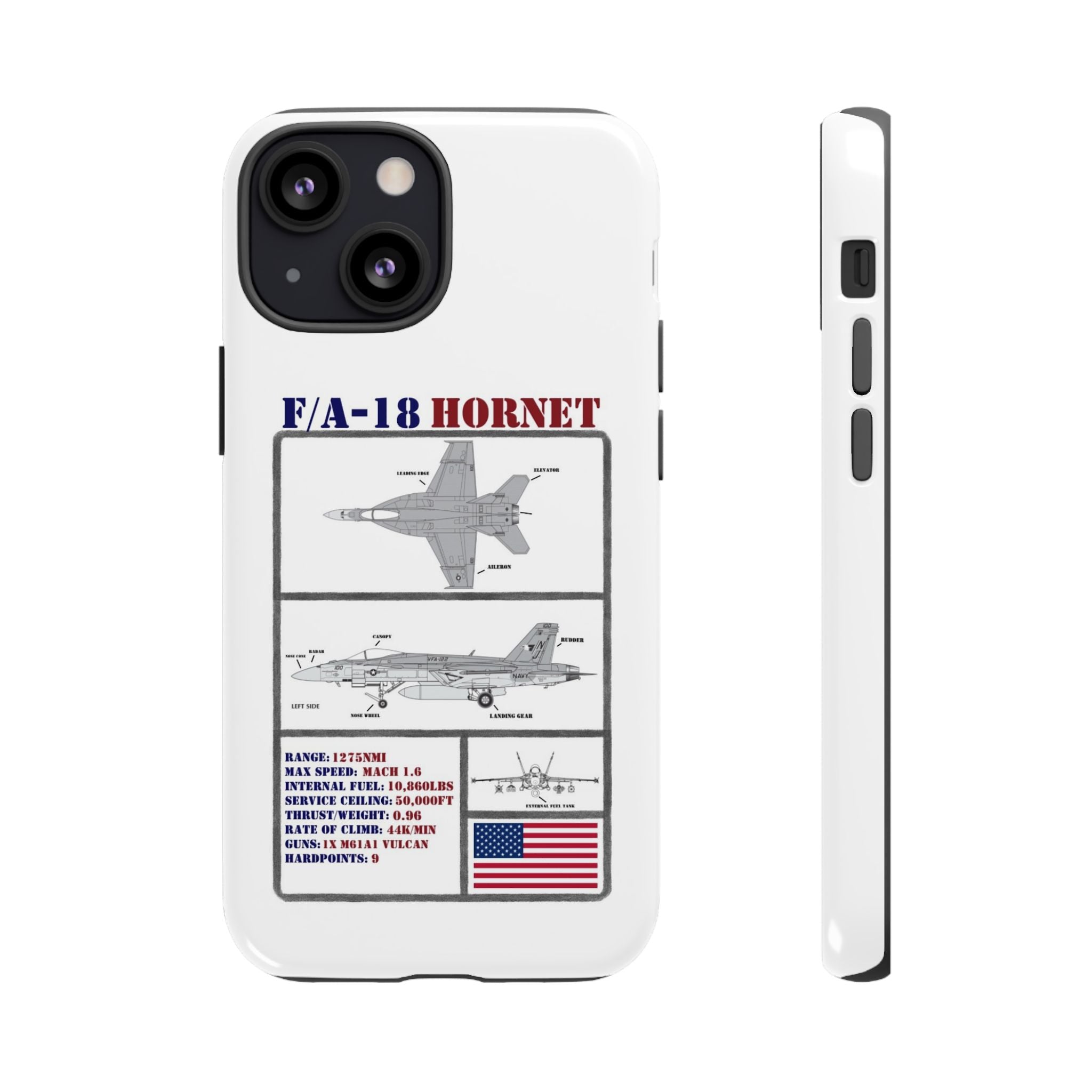 F/A-18 Hornet Schematic edition phone case (USAF Colour-Way)
