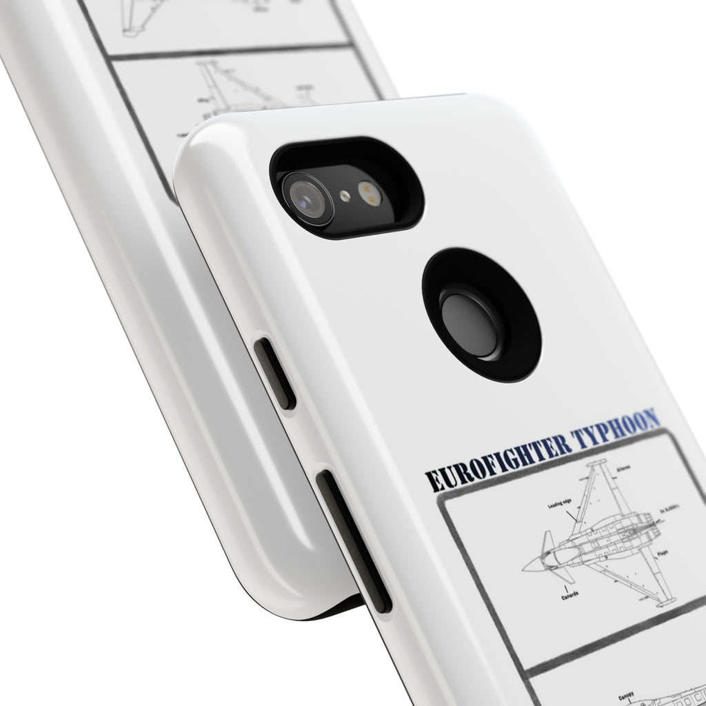 Eurofighter typhoon Schematic edition phone case (RAF Colour-Way)