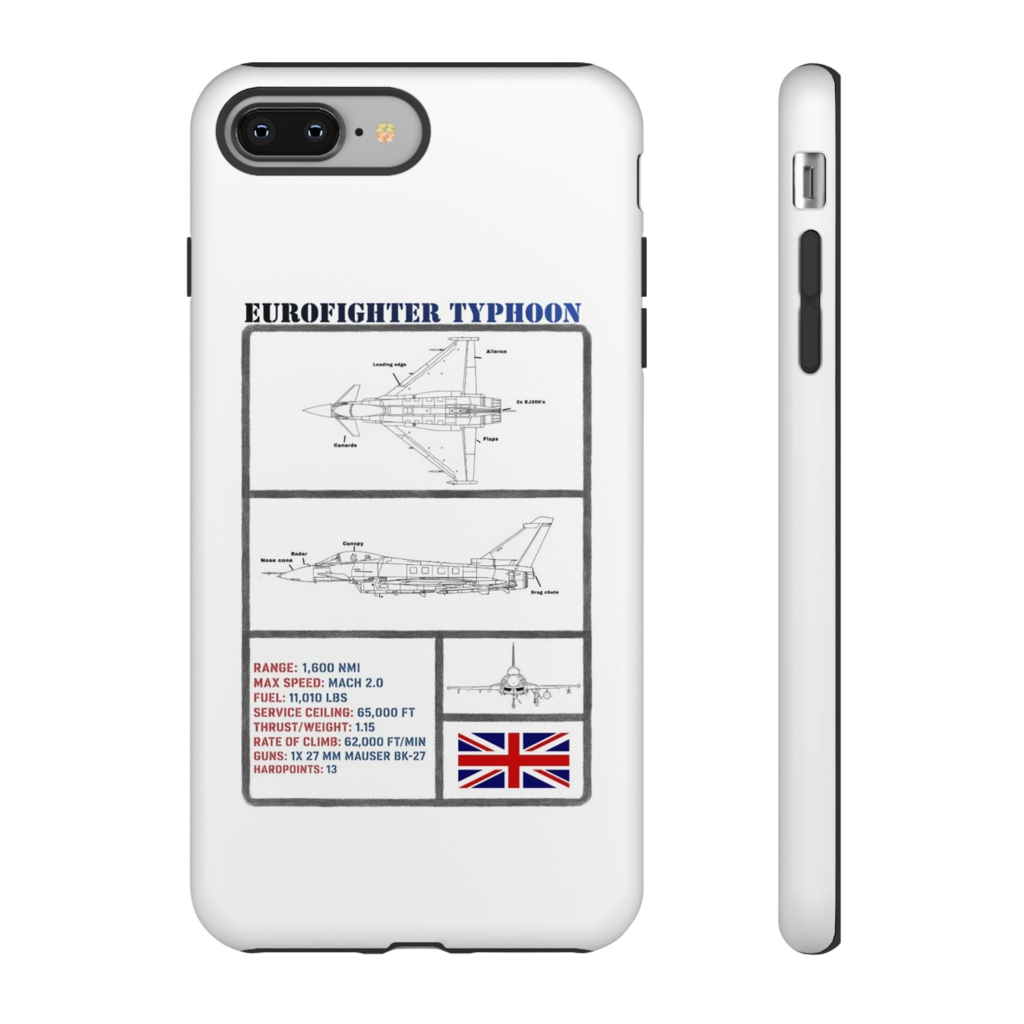 Eurofighter typhoon Schematic edition phone case (RAF Colour-Way)