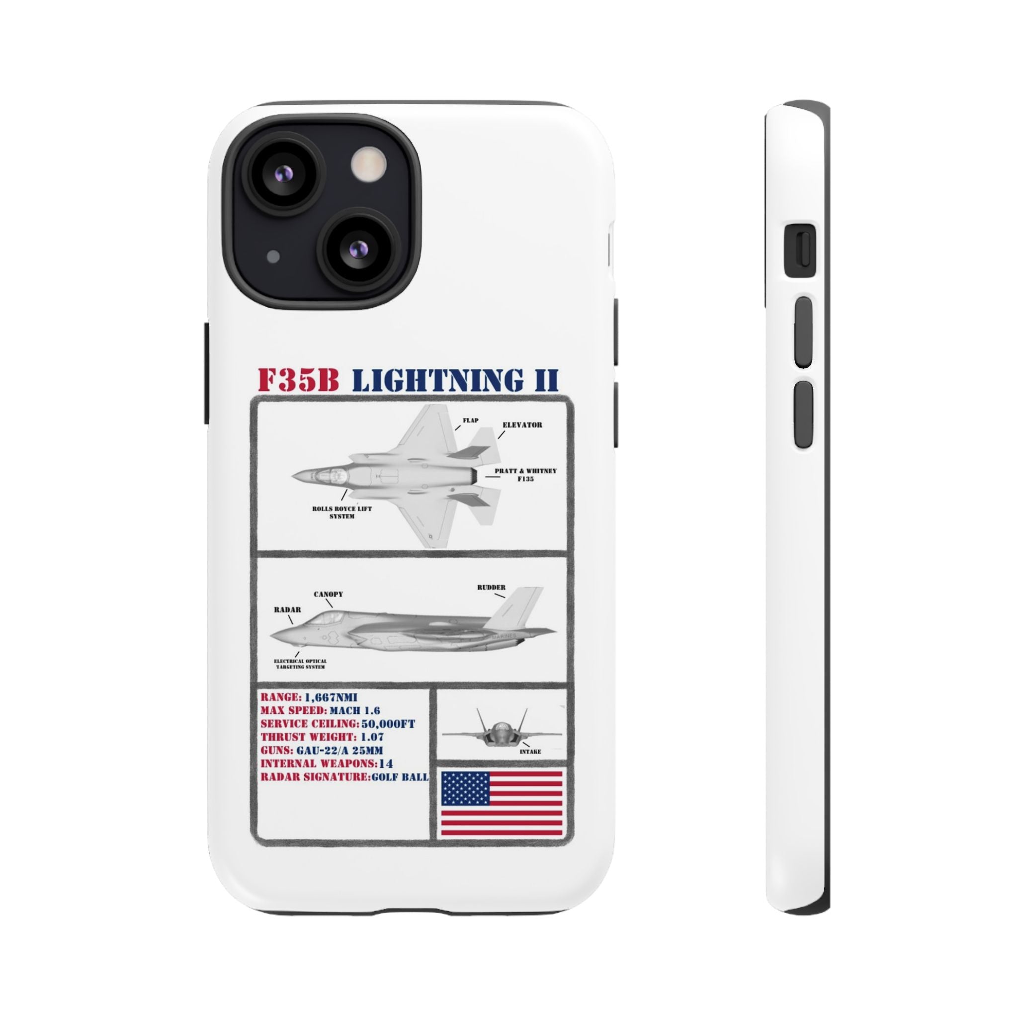 F-35 Lightning II Schematic edition phone case (USAF Colour-Way)